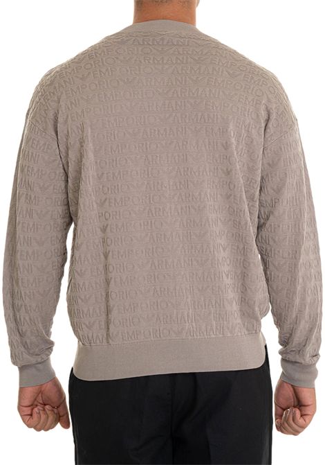 Maglione in cotone jacquard lettering all over EMPORIO ARMANI | Maglie | 3D1MXX 1MQGZ0650